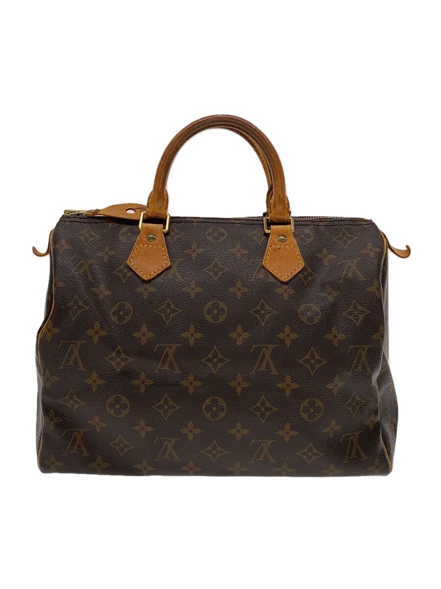【中古】LOUIS VUITTON◆1)スピーディ30_モノグラム・帆布_BRW/PVC/BRW//【御徒面子】