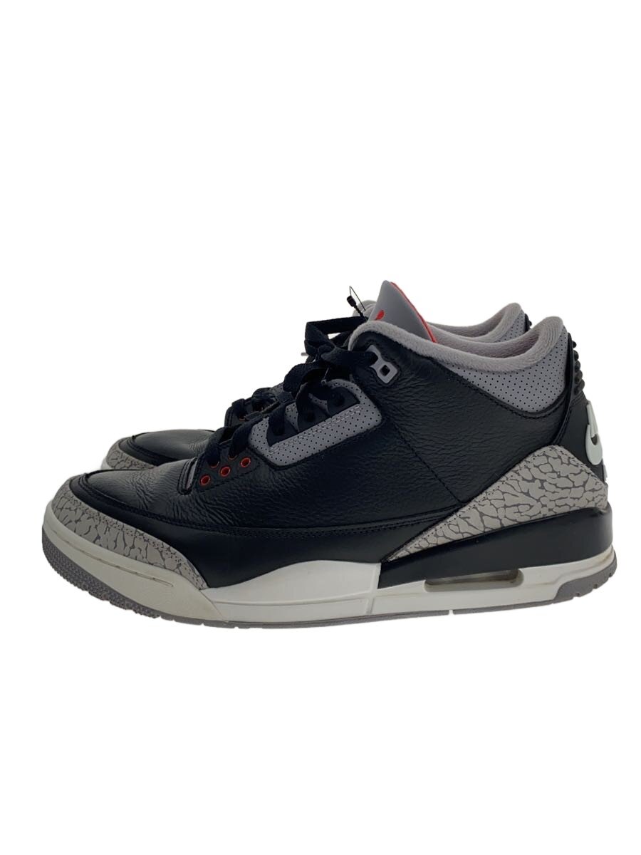 【中古】NIKE◆AIR JORDAN 3_エアジョーダン 3/28糎/BLK【シューズ】