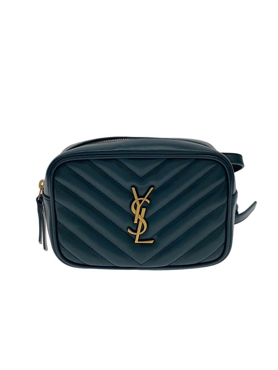 【中古】SAINT LAURENT◆ルー三尺帯/酉の方角御徒面子/なめし革/NVY/無地/534817【御徒面子】
