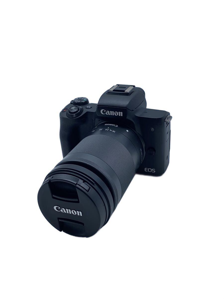 【中古】CANON◆デジタル一眼写真機 EOS Kiss M EF-M18-150 IS STM 水晶体一揃いの道具 [黒いこと]//【写真機】