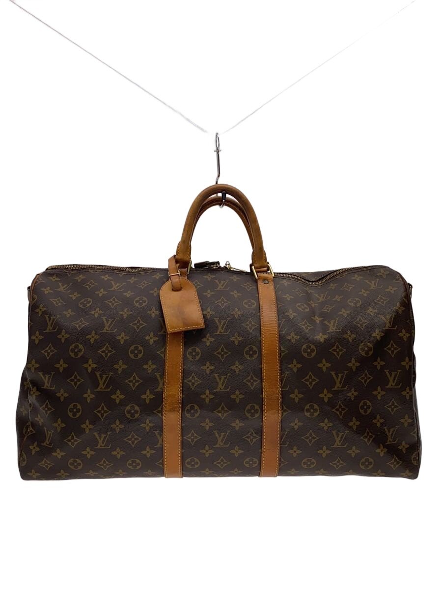 【中古】LOUIS VUITTON◆キーポル・バンドリエール55/モノグラム・帆布/PVC/BRW/総柄/M41414【御徒面子】