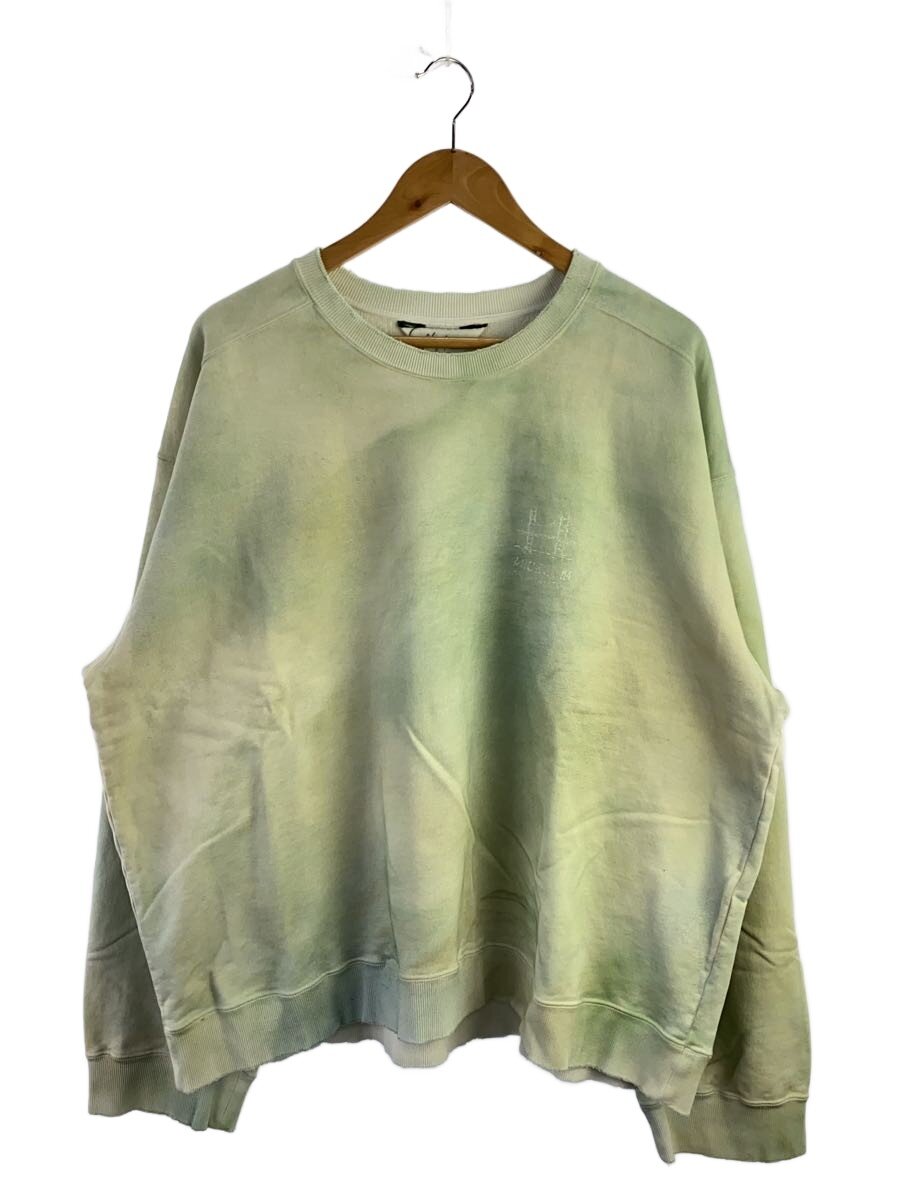 【中古】ANCELLM◆汗水/2/綿織物/GRN/刷り上げる/ANC-CT115/bridge sweat shirt(25aw)【メンズウェア】