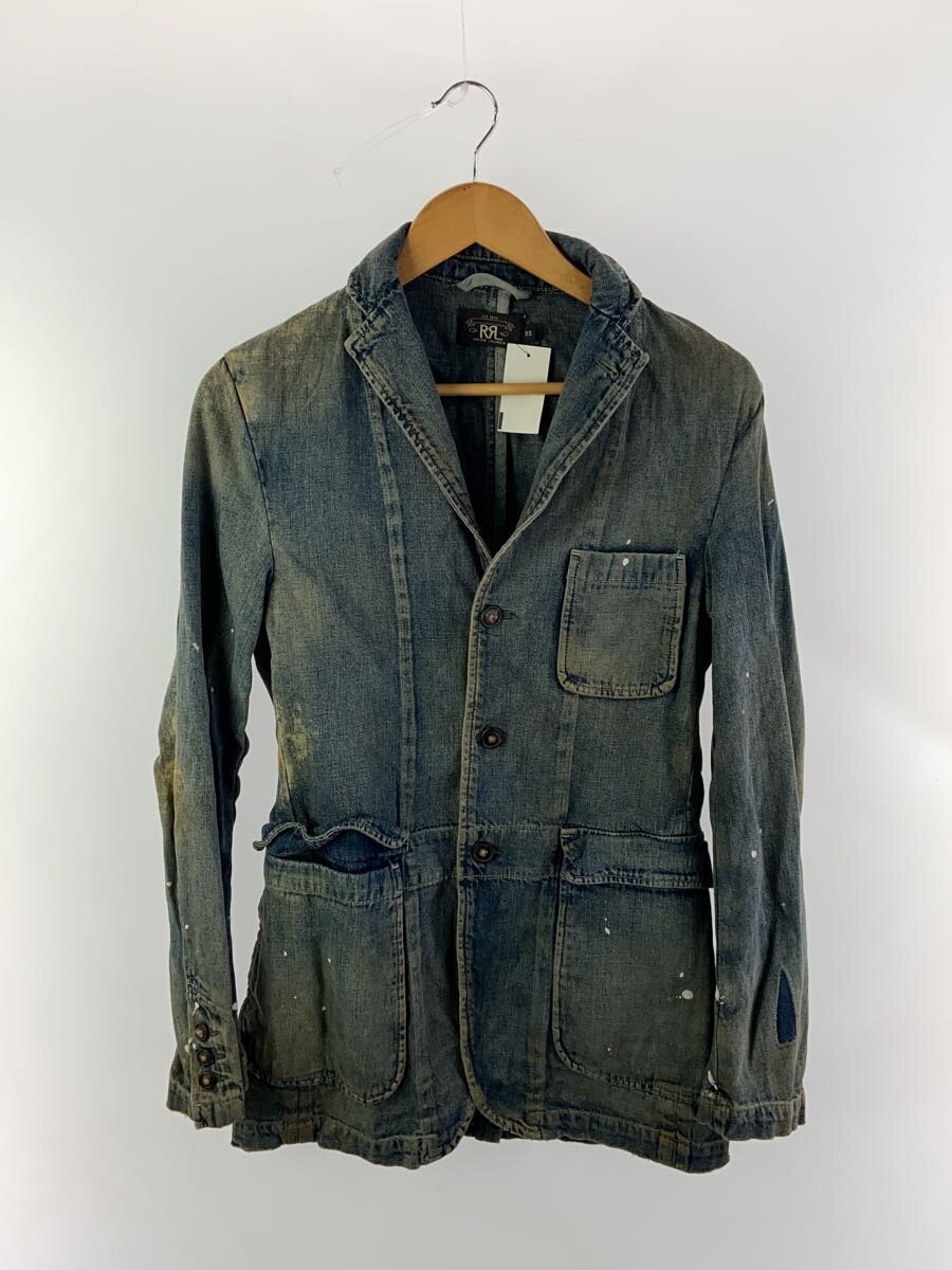 【中古】RRL◆ユーズド加工/ペイント/テーラードジャケット/XS/コットン/IDG【メンズウェア】｜2ｎｄ STREET 店