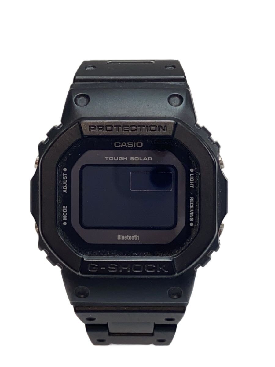 【中古】CASIO◆ソーラーウオッチ・G-SHOCK/デジタル/ステンレス鋼/BLK/BLK//【服飾雑貨他】