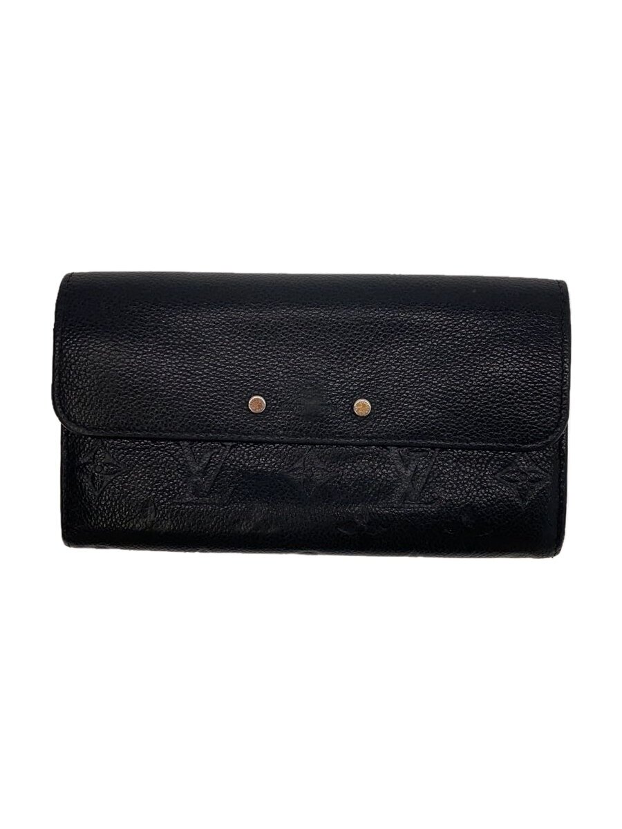 【中古】LOUIS VUITTON◆ポルト・フォイユ・ポンヌフ_モノグラム・アンプラント_BLK/牛革/BLK/メンズ【服飾雑貨他】