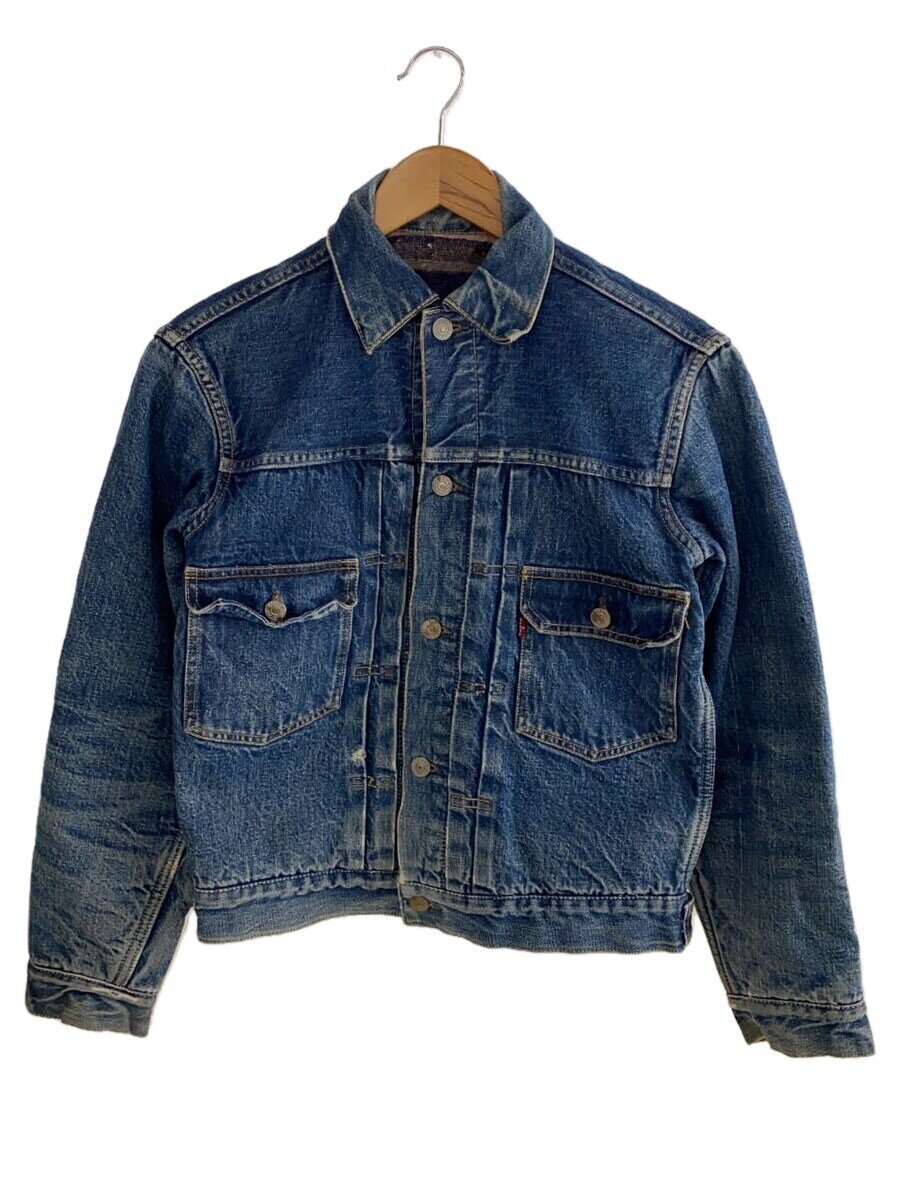 【中古】Levi’s◆VT/50s/XX/517/2nd/革継ぎ切れ/Gジャン/36/ジーンズ/IDG/不都合有//【メンズウェア】
