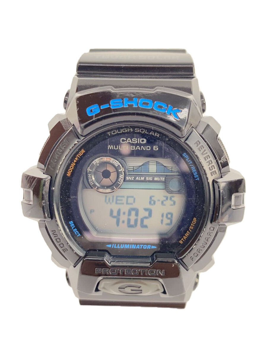 【中古】CASIO◆ウオッチ/デジタル/天然ゴム/BLK/BLK/gwx-8900//【服飾雑貨他】