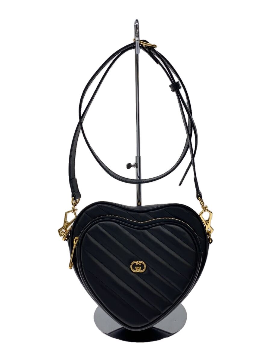 【中古】GUCCI◆ショルダーバッグ/なめし革/BLK/751628/インターロッキングG//【御徒面子】