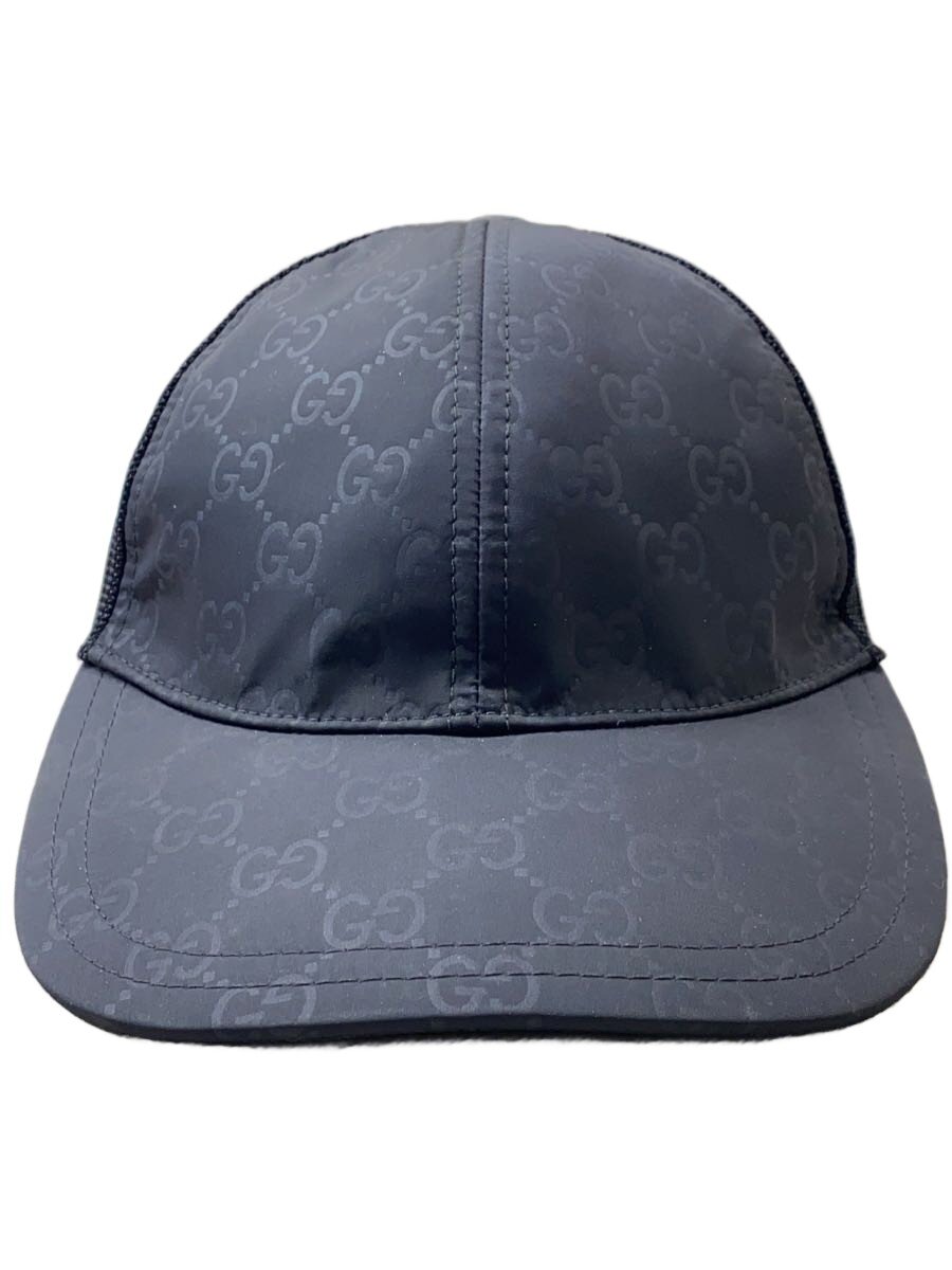 【中古】GUCCI◆旗がしら/M/ナイロン/BLK/総柄/メンズ/510950//【服飾雑貨他】