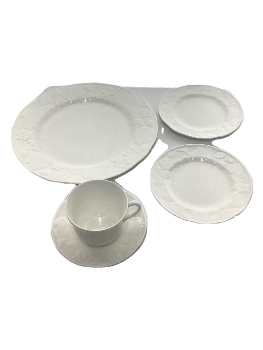 【中古】WEDGWOOD◆洋食器その他/5点セット/WHT【キッチン用品】