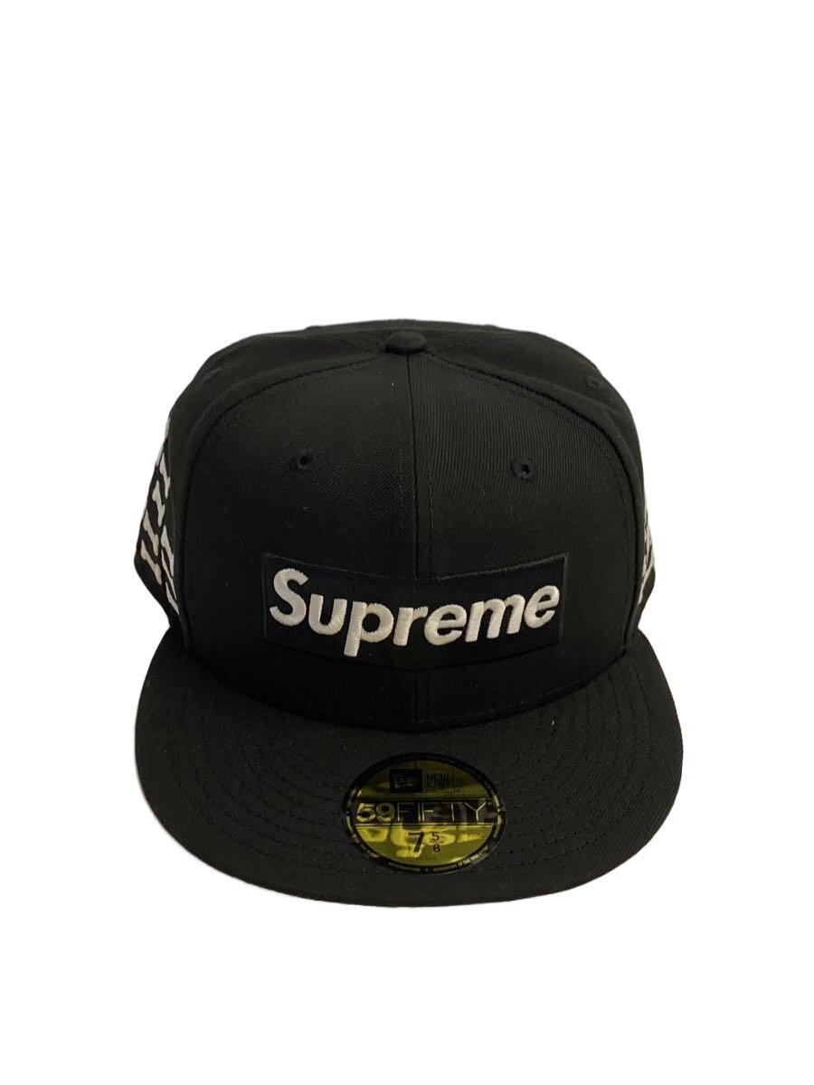 【中古】Supreme◆25AW/ボックス席ロゴタイプ/旗がしら/7 5/8/ポリエステル/BLK/メンズ/38455new-jp-h46【服飾雑貨他】