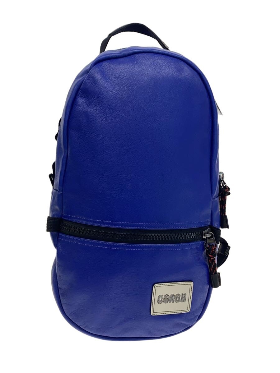 【中古】COACH◆背嚢/なめし革/BLU/無地/78830【御徒面子】