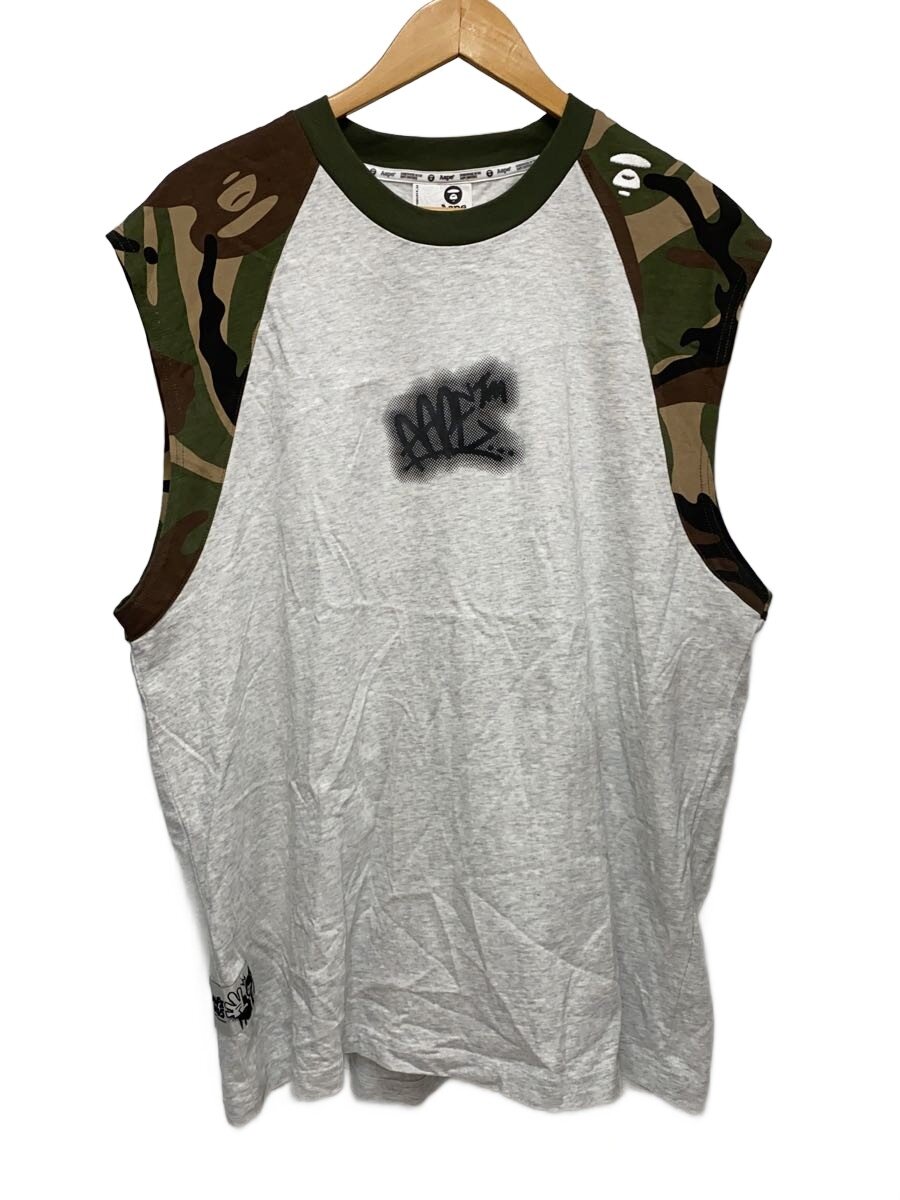 【中古】AAPE BY A BATHING APE◆貯蔵タンクいの一番/XL/綿織物/GRY/AAPTKM1668XAO【メンズウェア】
