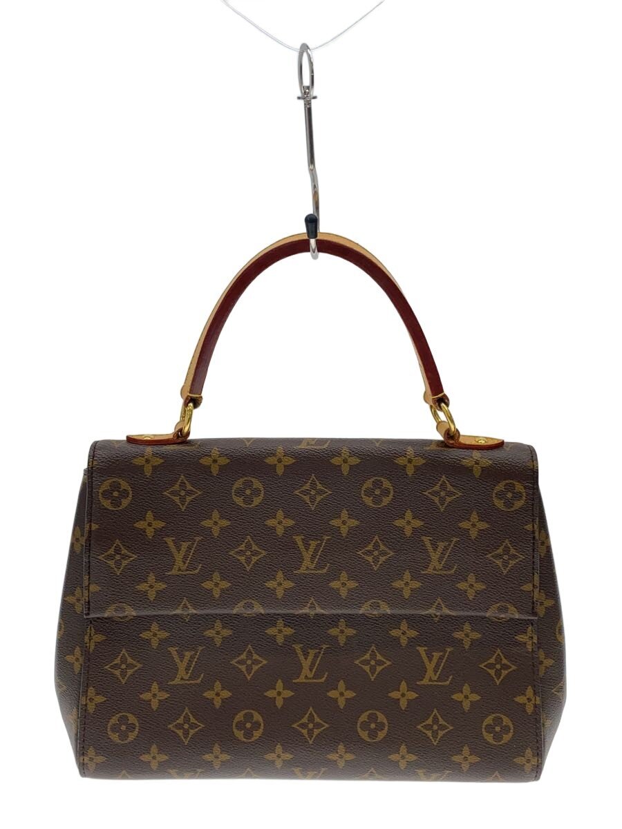 【中古】LOUIS VUITTON◆クリュニーBB_モノグラム・帆布_マロン×フューシャ/PVC/BRW【御徒面子】