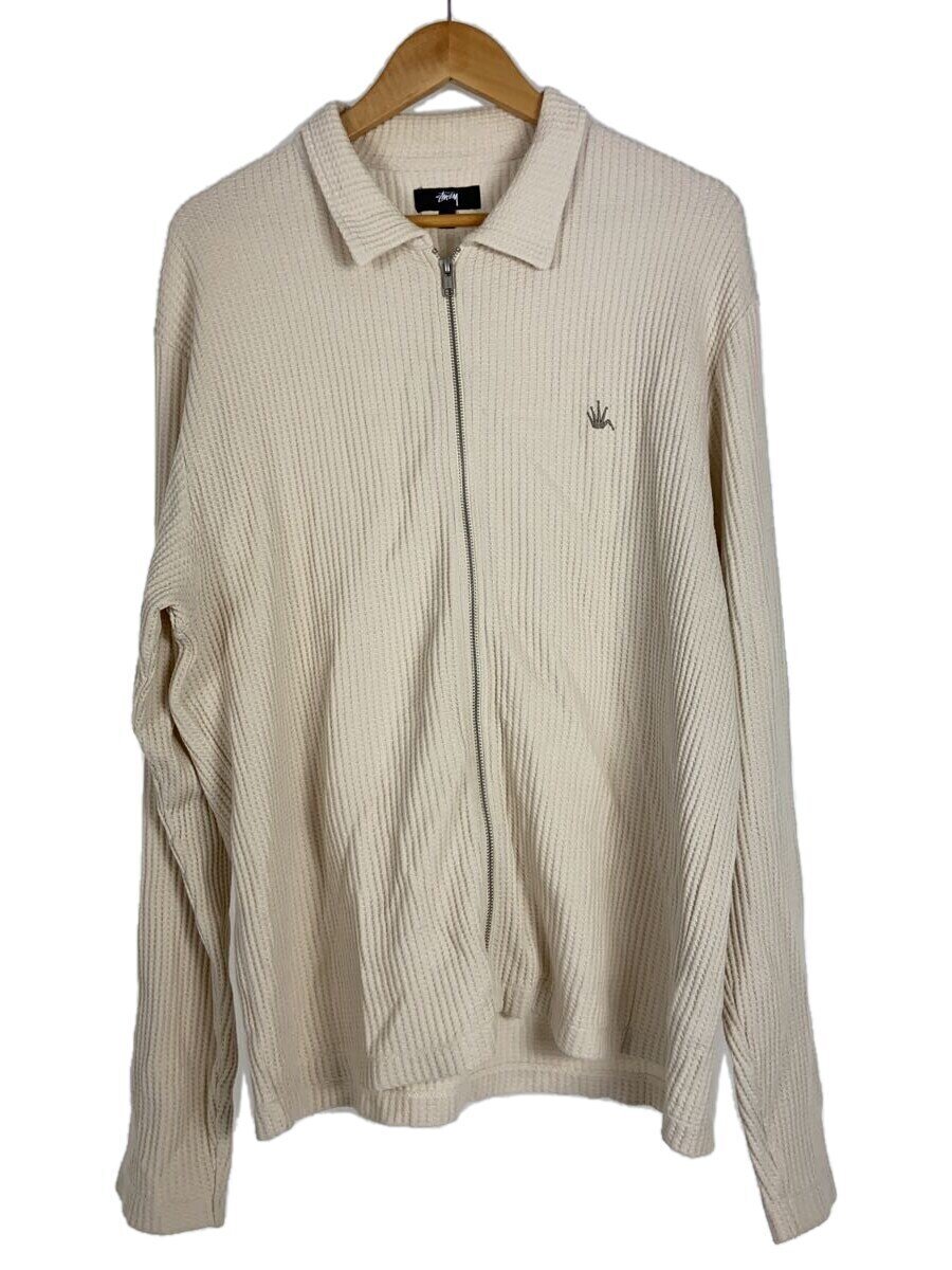 【中古】STUSSY◆長袖プルオーバー/L/綿織物/CRM【メンズウェア】