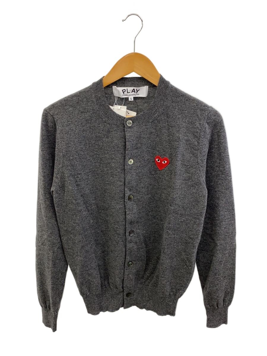 【中古】PLAY COMME des GARCONS◆ジレー(薄っぺら)/S/羊毛/GRY/AX-N007【メンズウェア】