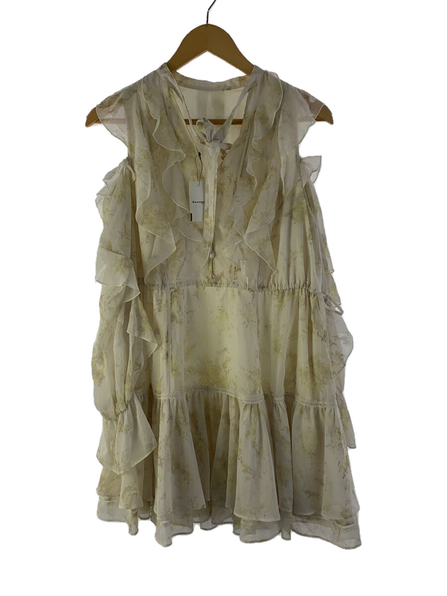 【中古】SNIDEL◆長袖ワンピース/0/ポリエステル/WHT/総柄/swfo245053/プリントフリルミニワンピース【レディースウェア】|2nd STREET 店