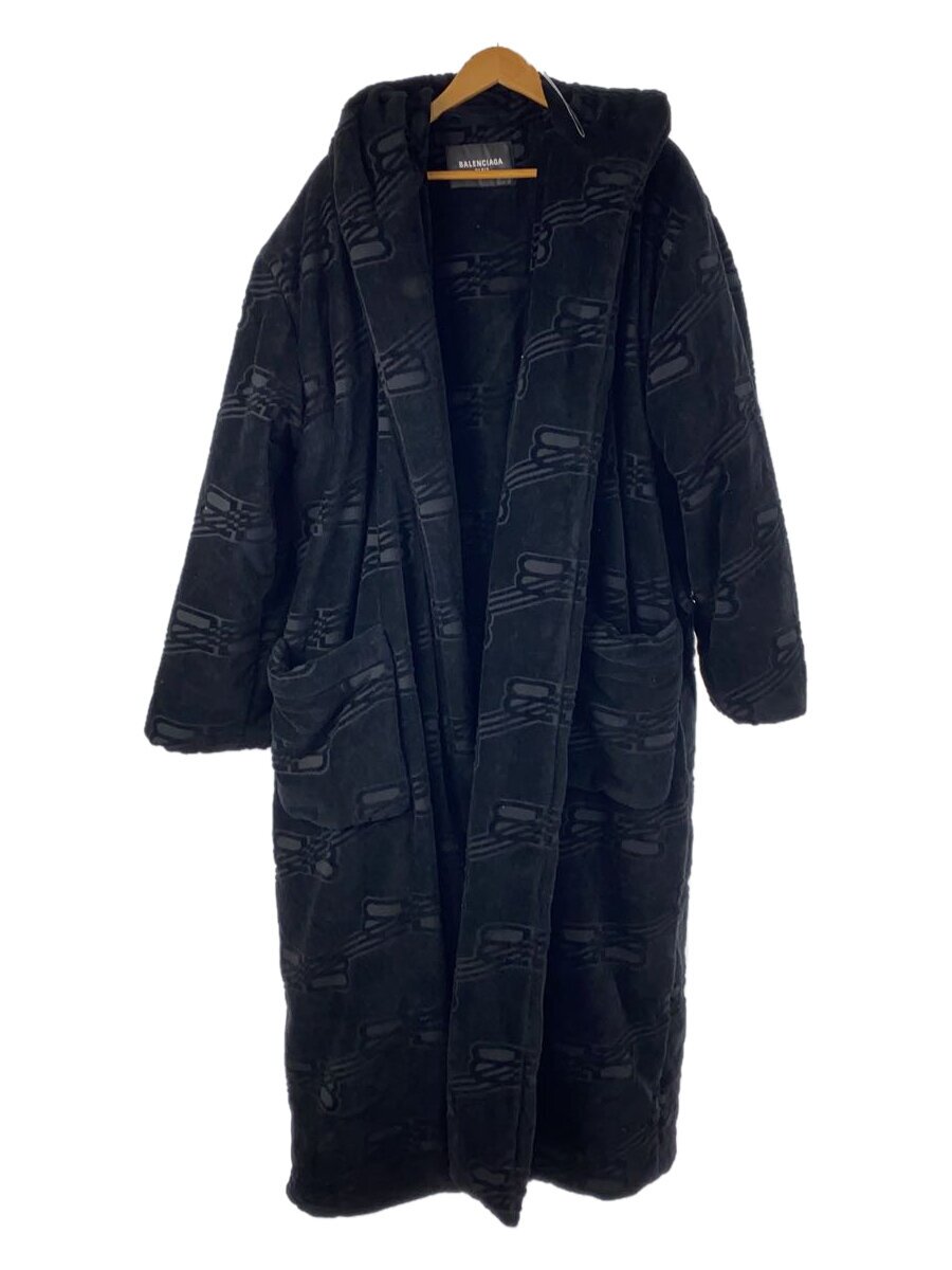 【中古】BALENCIAGA◆22SS/衣装厚地の外套/3/綿織物/BLK/704501//【メンズウェア】