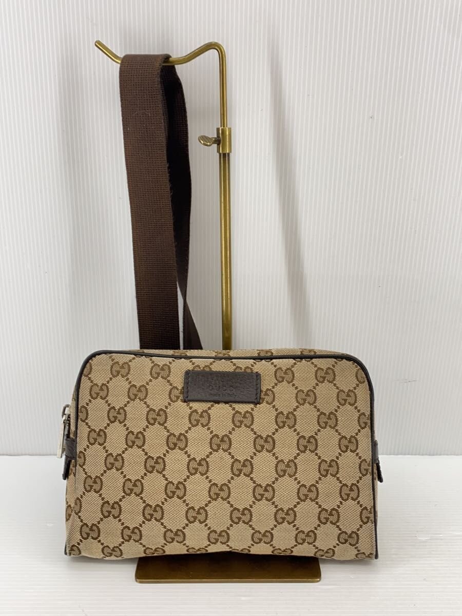 【中古】GUCCI◆酉の方角御徒面子_GG帆布/帆布/BRW【御徒面子】