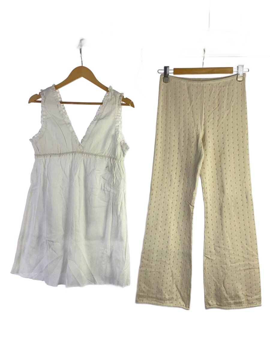 【中古】ETRE TOKYO◆セットアップ/FREE/綿織物/WHT/1220194211-0【レディース御召しもの】