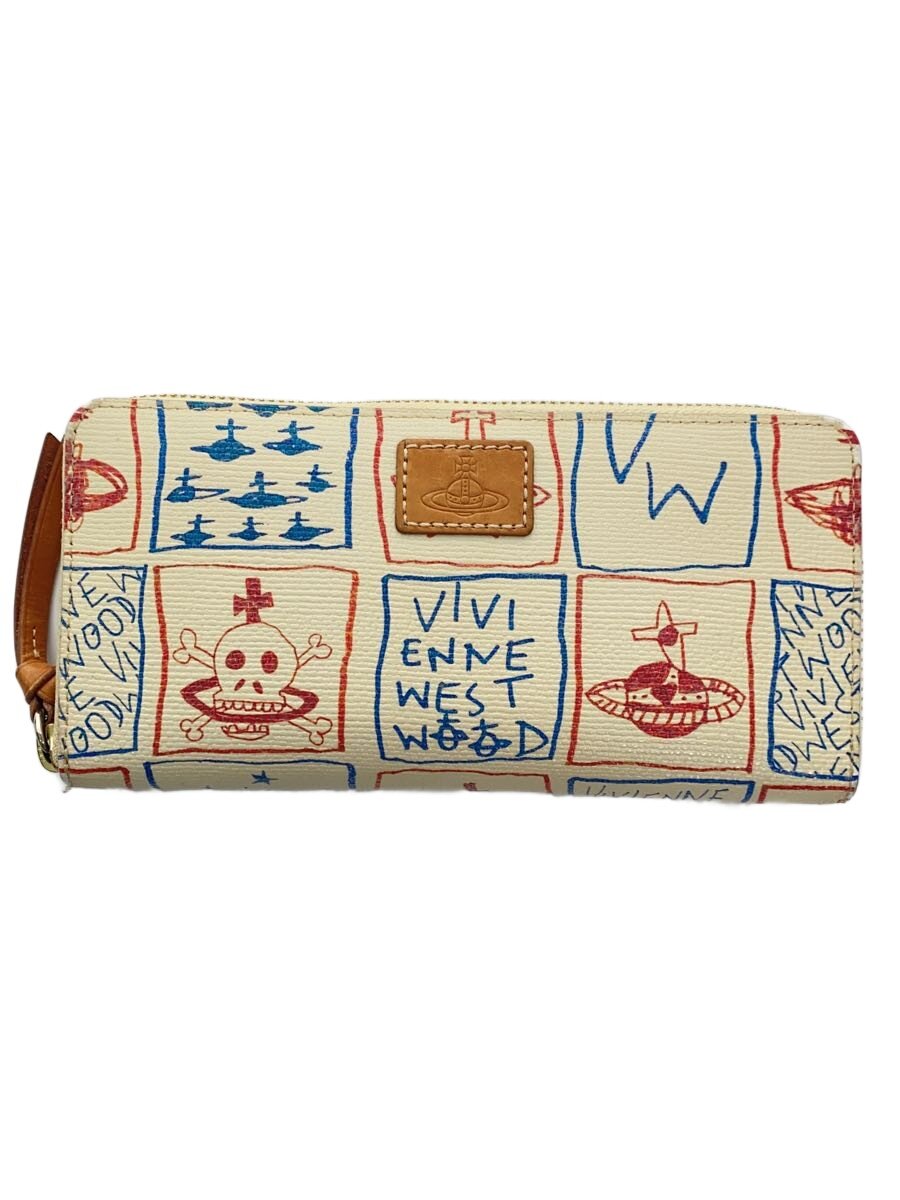 【中古】Vivienne Westwood◆長札入れ/牛皮/マルチ色合い/総柄/レディース/3118ch12//【服飾雑貨他】