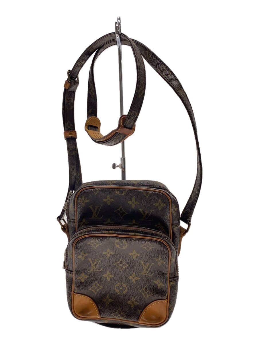 【中古】LOUIS VUITTON◆アマゾン_モノグラム・帆布_BRW/PVC/赤銅色/M45236/LOUISVUITTON【御徒面子】