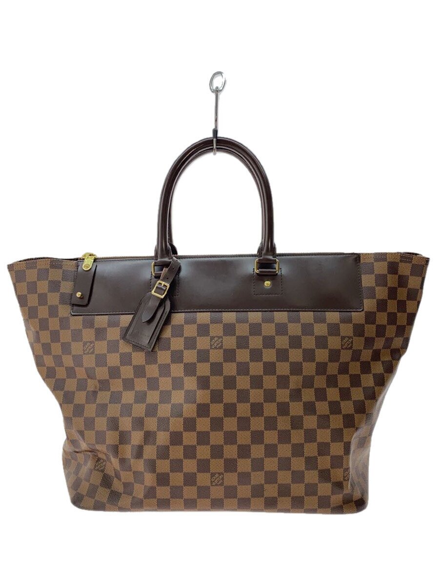 【中古】LOUIS VUITTON◆グリニッジPM_ダミエ・エベヌ/PVC/BRW/リベット打ちこわれる【御徒面子】