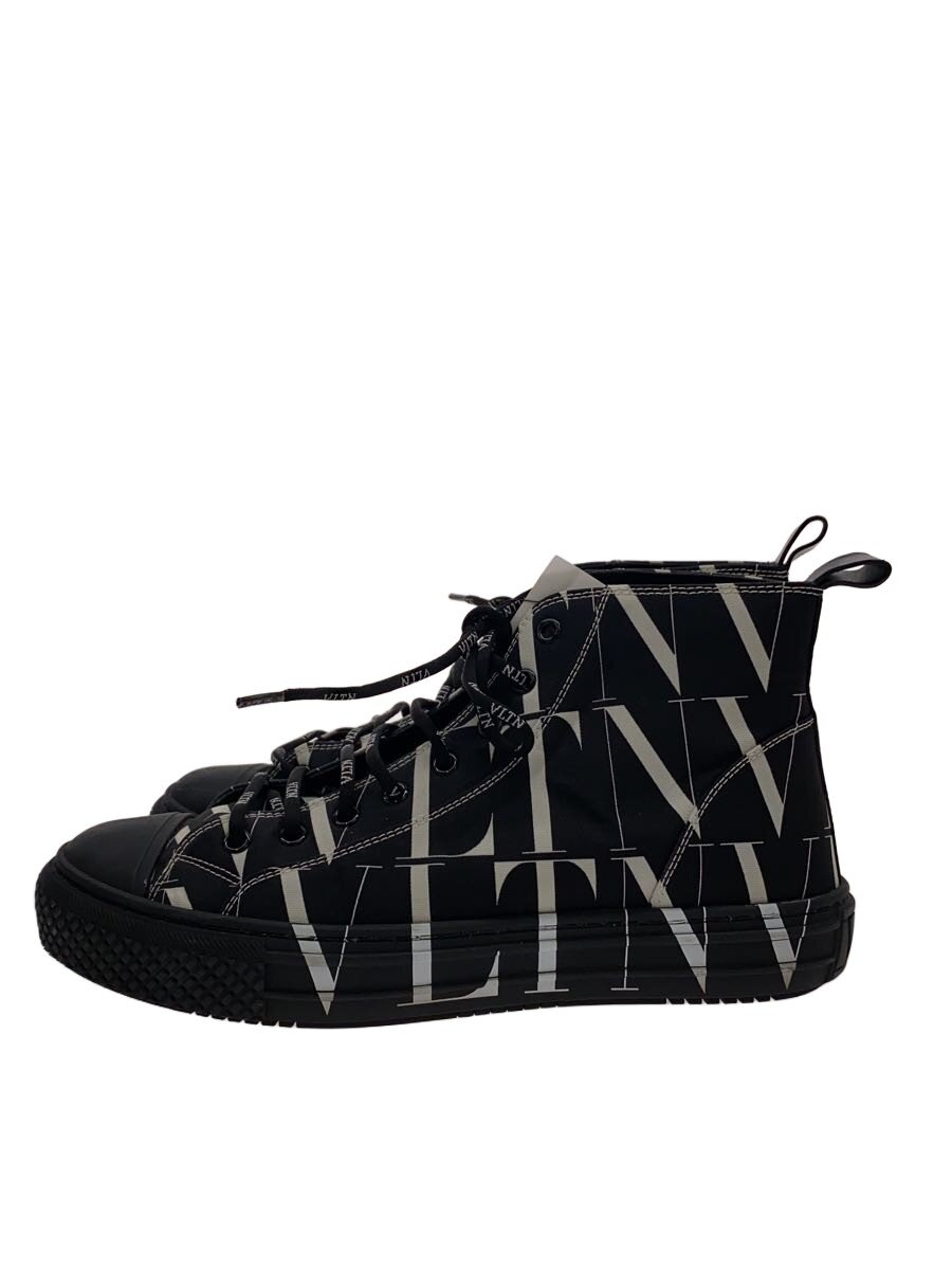 【中古】VALENTINO GARAVANI◆ロゴタイプ総柄ハイカットスニーカー/40/BLK/TUD51Y2【シューズ】