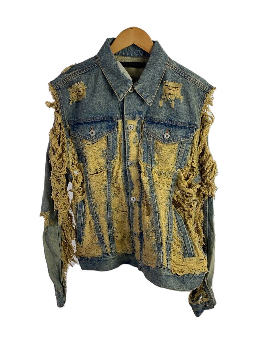 【中古】JUN NAKAYAMA◆JN DISTRESSED DENIM JACKET/Gジャン/48/コットン/BLU/JNDJ-IND【メンズウェア】｜2ｎｄ STREET 店 9,442円