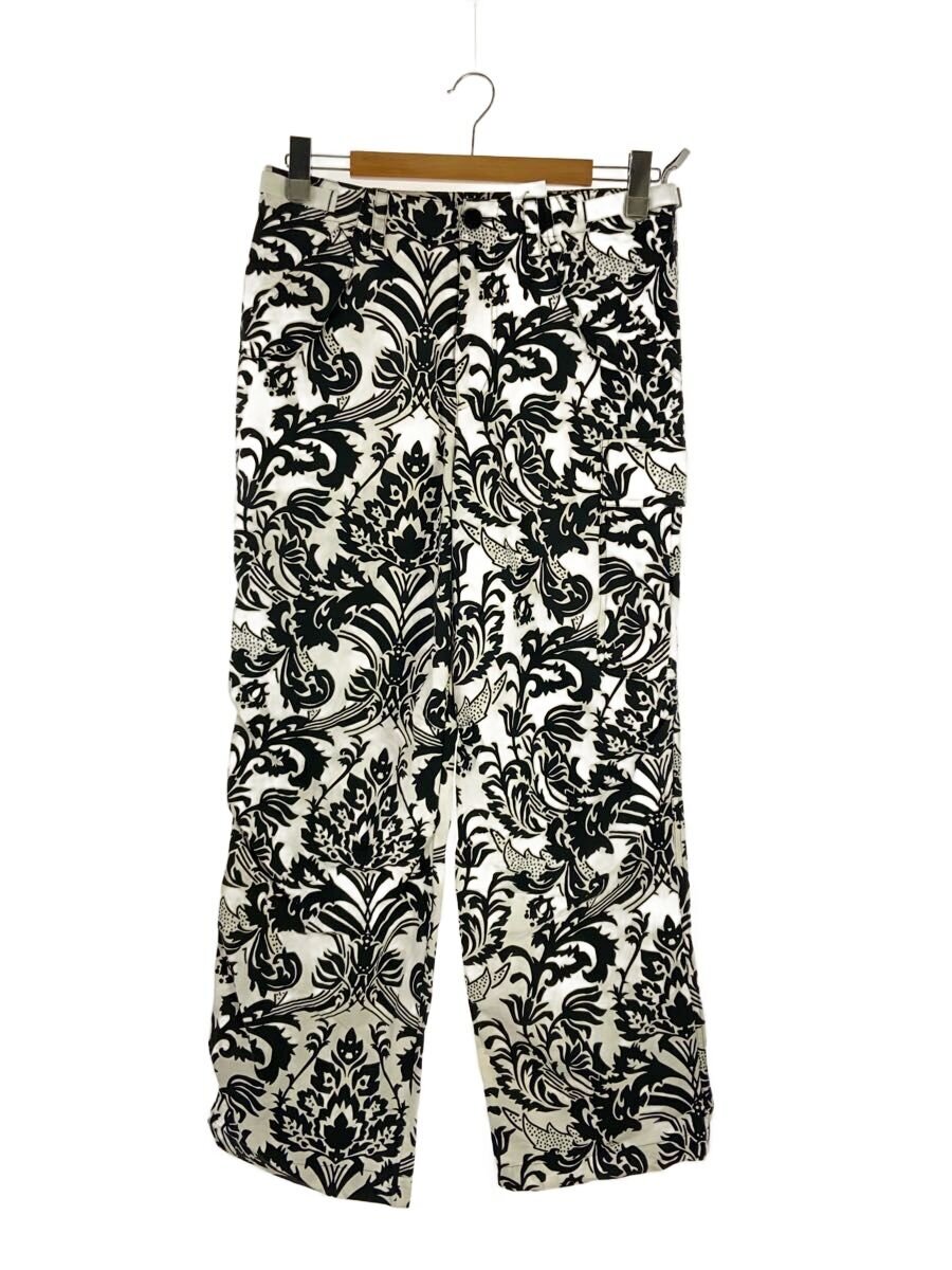 【中古】Christian Dior◆L/23SS/ベルティドワイドパンツ/36/綿織物/白いこと/総柄/317P57A3131//【レディースお召しもの】