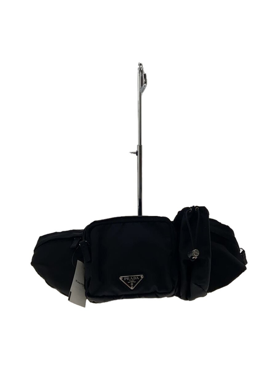 【中古】PRADA◆３角形ロゴタイプ一皿/酉の方角御徒面子/ナイロン/黒いこと【御徒面子】