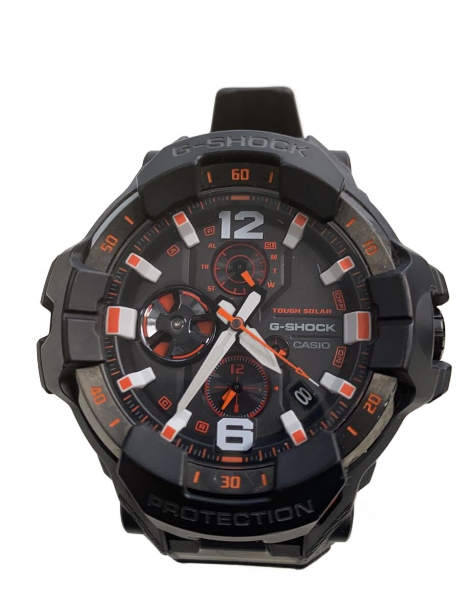 【中古】CASIO◆ソーラー腕時計_G-SHOCK/アナログ/ラバー/BLK/BLK/SS【服飾雑貨他】｜2ｎｄ STREET 店