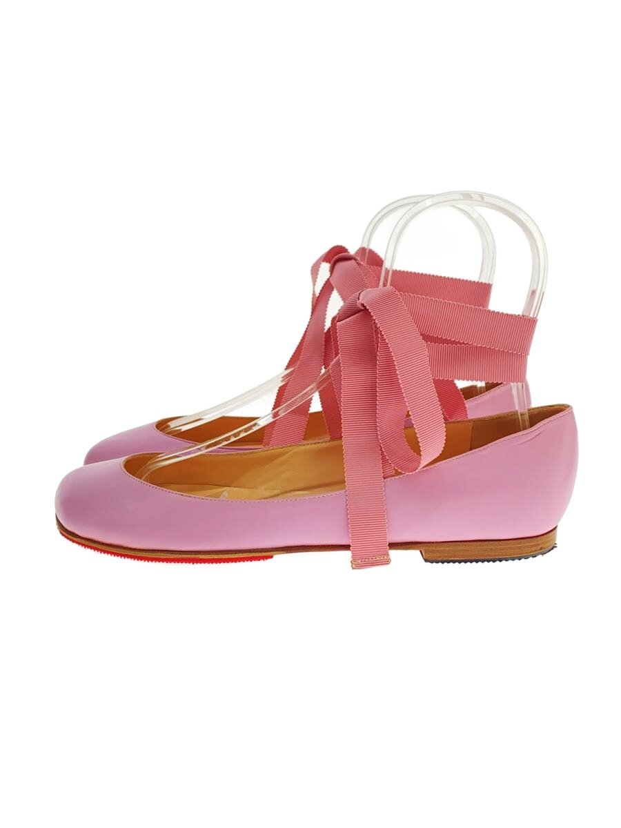 【中古】Christian Louboutin◆木目細かパンプス/38/PNK/なめし革【シューズ】
