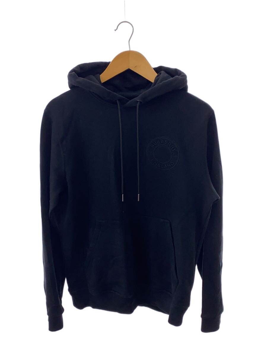 【中古】BURBERRY LONDON◆パーカー/XS/綿織物/BLK/無地【メンズウェア】