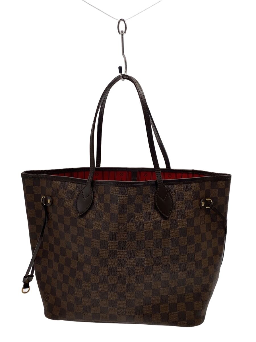 【中古】LOUIS VUITTON◆1)ネヴァーフルMM_ダミエ・エベヌ/PVC/BRW【御徒面子】
