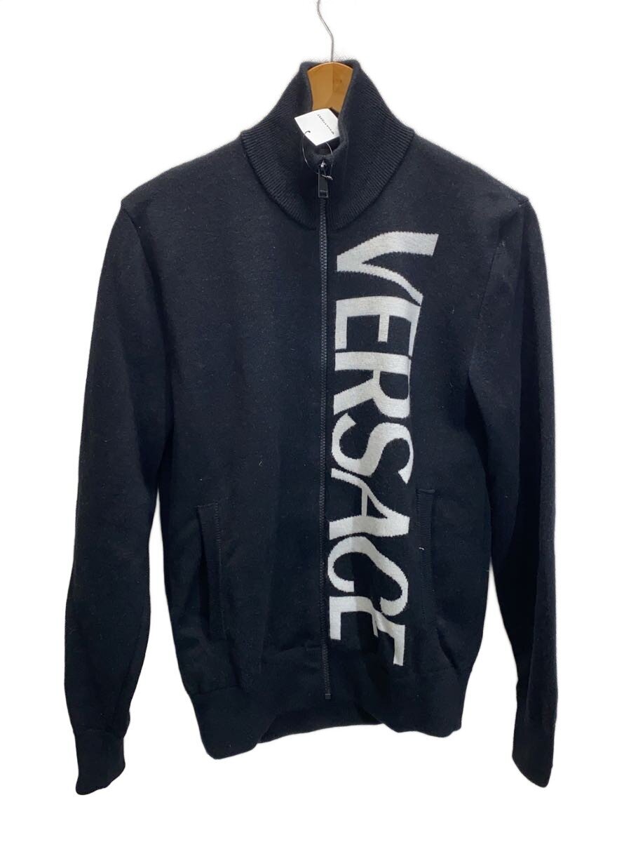 【中古】VERSACE◆編み物・プルオーバー(薄っぺら)/44/羊毛/BLK/1002720【メンズウェア】