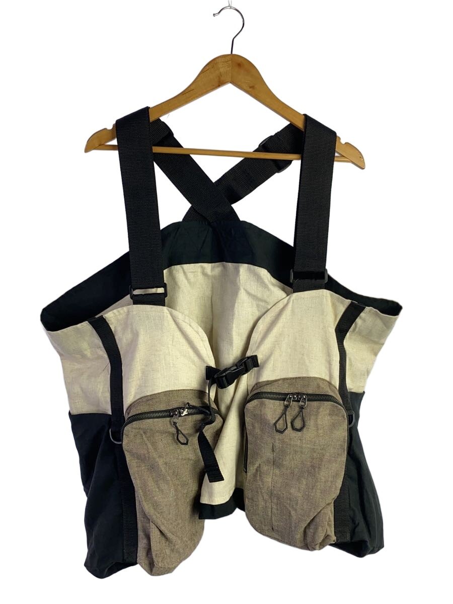 【中古】Urig◆HRB DREI-FARBEN GAME VEST/FREE/リネン/BLK//【メンズウェア】