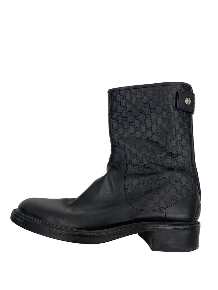 【中古】GUCCI◆ブーツ/37/BLK/なめし革/494517【シューズ】
