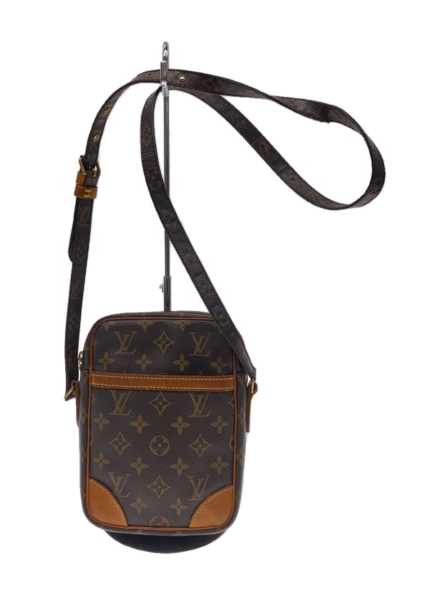 【中古】LOUIS VUITTON◆ダヌーブGM_モノグラム・帆布/PVC/BRW/総柄【御徒面子】
