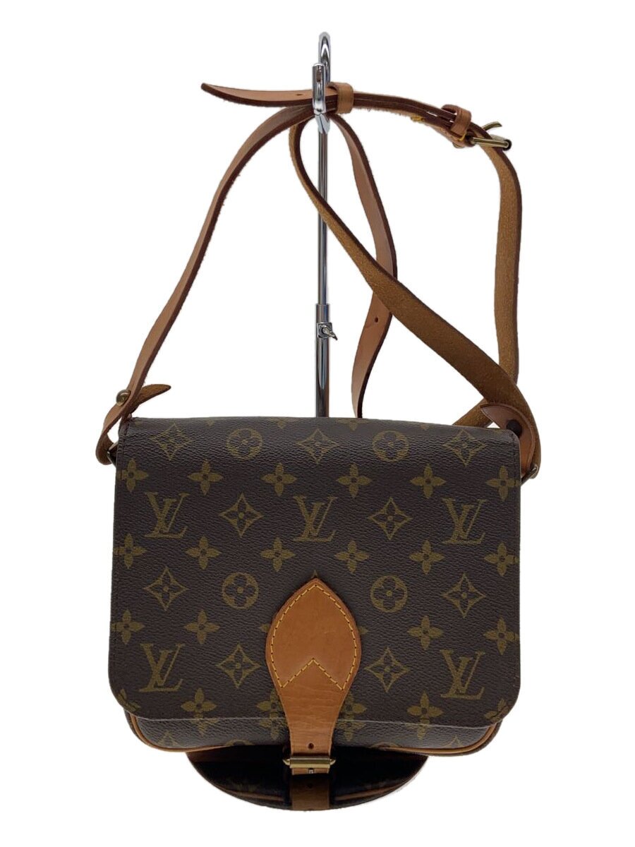 【中古】LOUIS VUITTON◆カルトシエールMM_モノグラム・帆布_BRW/PVC/BRW【御徒面子】