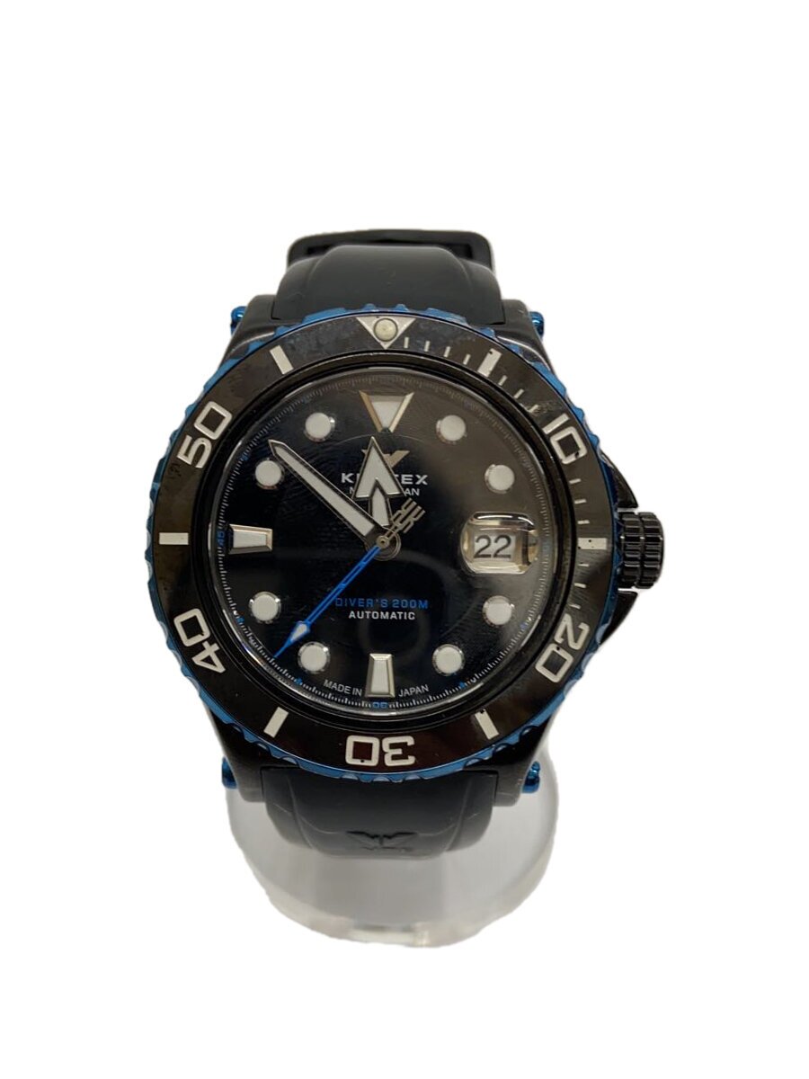 【中古】Kentex◆MARINEMAN SEAHORSE/自動小銃巻ウオッチ/アナログ/ステンレス鋼/GRN/SLV/S706M【服飾雑貨他】