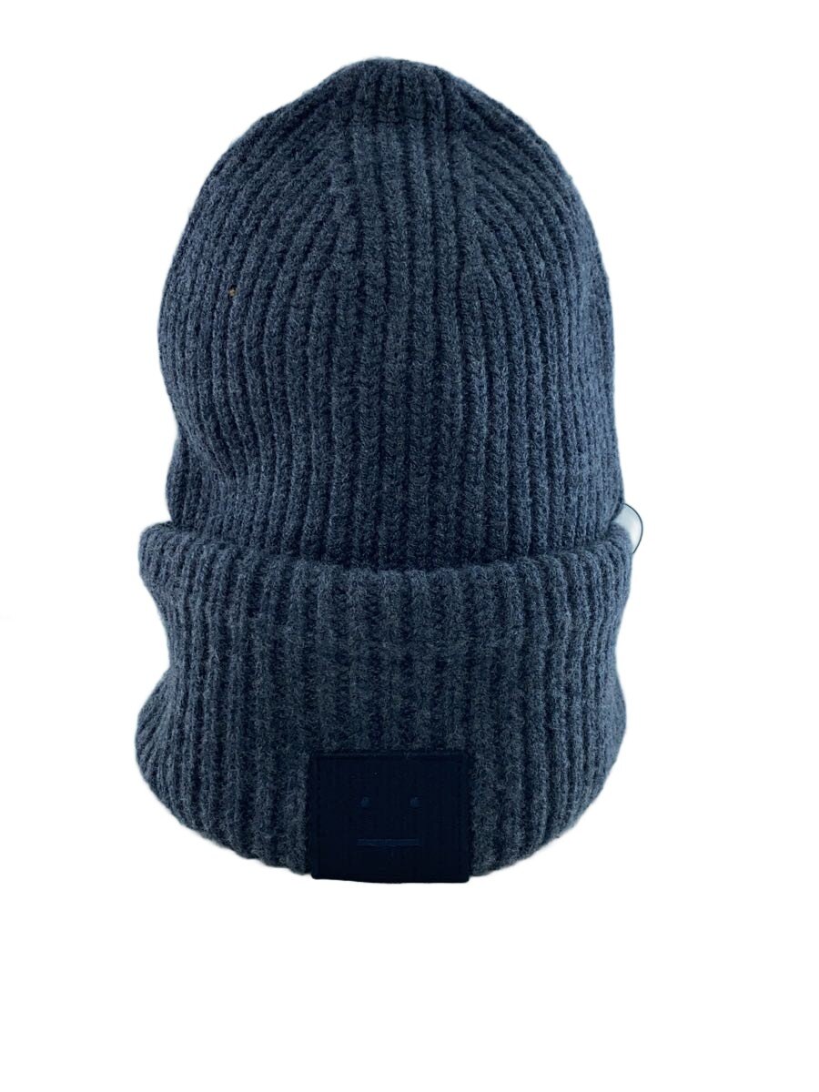 【中古】Acne Studios(Acne)◆リブスモールFaceロゴ/ニットキャップ/ウール/GRY/レディース/FA-UX-HATS000024【服飾雑貨他】｜2ｎｄ STREET 店