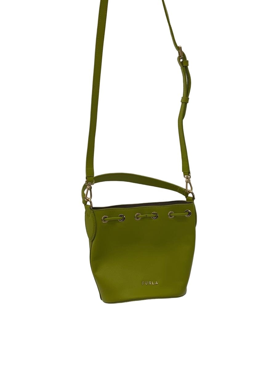 【中古】FURLA◆ショルダーバッグ/レザー/GRN/無地【バッグ】|2nd STREET 店