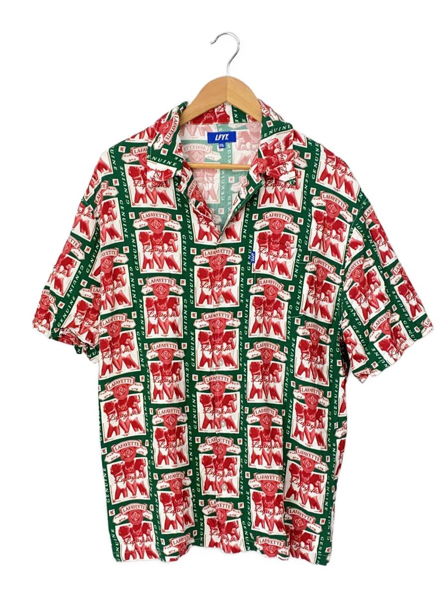 【中古】Lafayette(LFYT)◆WEISER ALLOVER PATTERN SHIRT/XXL/人絹/LS250206【メンズウェア】