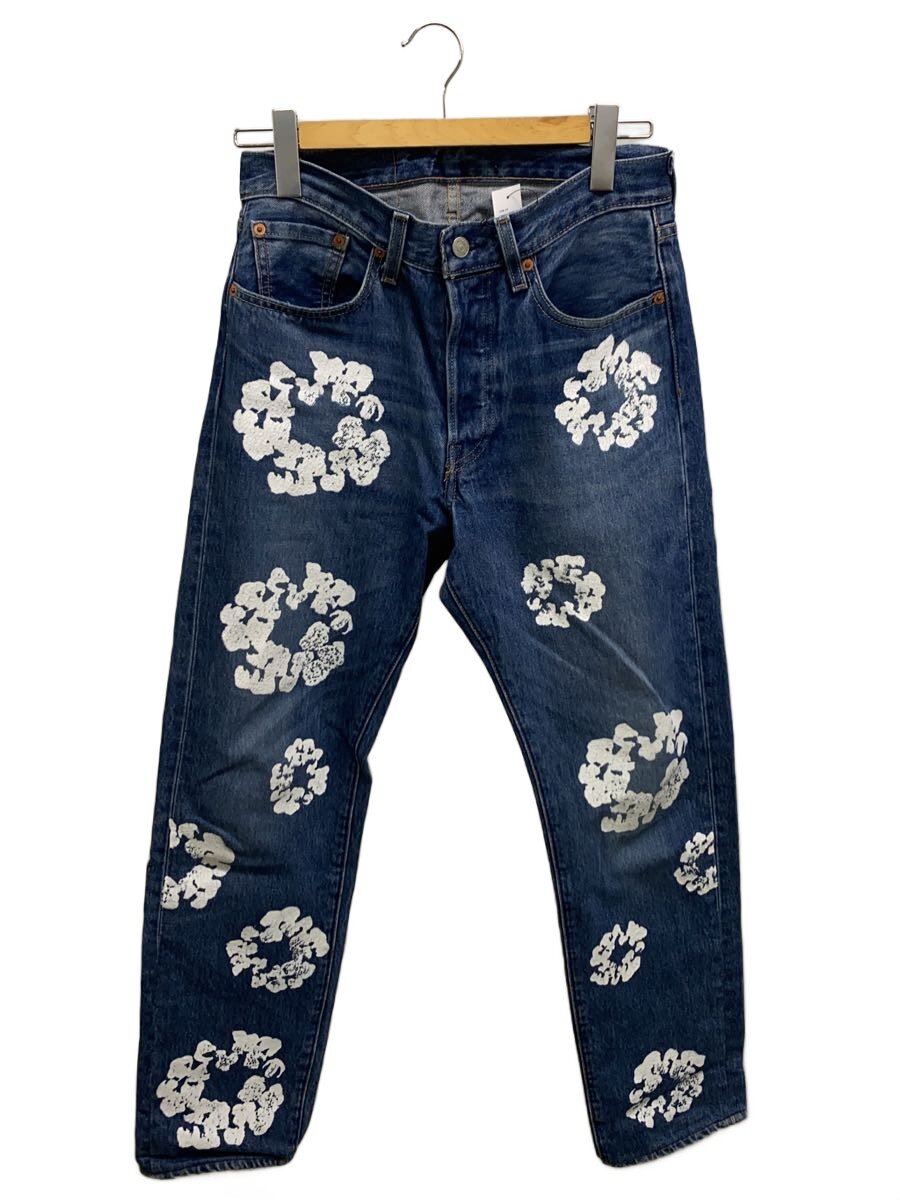 【中古】DENIM TEARS◆引っ切りないズボン下/29/綿織物/IDG/御花刷り上げる/A1592-0001/? NULL ?【メンズウェア】