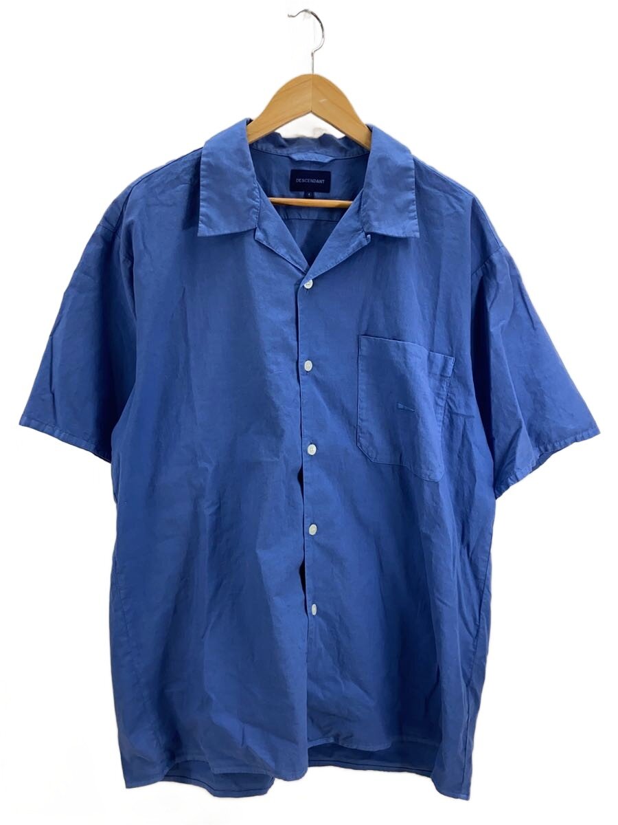 【中古】DESCENDANT◆S WIND OPEN COLLAR SS SHIRT PIGMENT DYE/4/BLU/251TQDS-SHM03//【メンズウェア】|2nd STREET 店