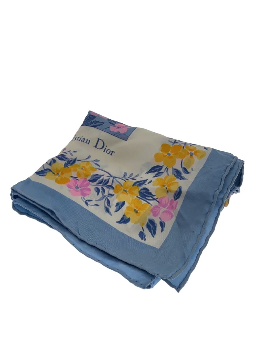 【中古】Christian Dior◆えり巻き/地絹/NVY/総柄/レディース//【服飾雑貨他】