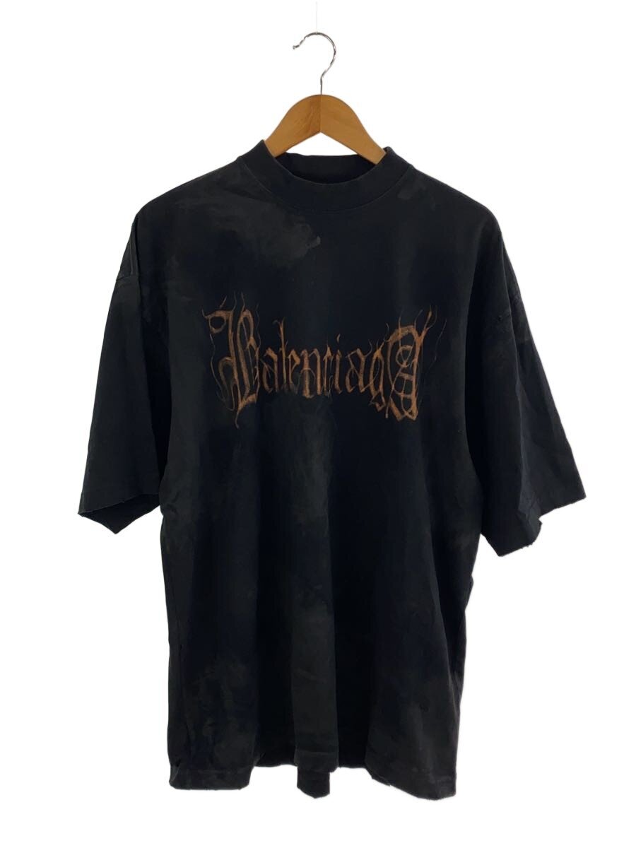 【中古】BALENCIAGA◆23AW/HEAVY METAL T-SHIRT/プルオーバー/XXS/綿織物/BLK/744439【メンズウェア】