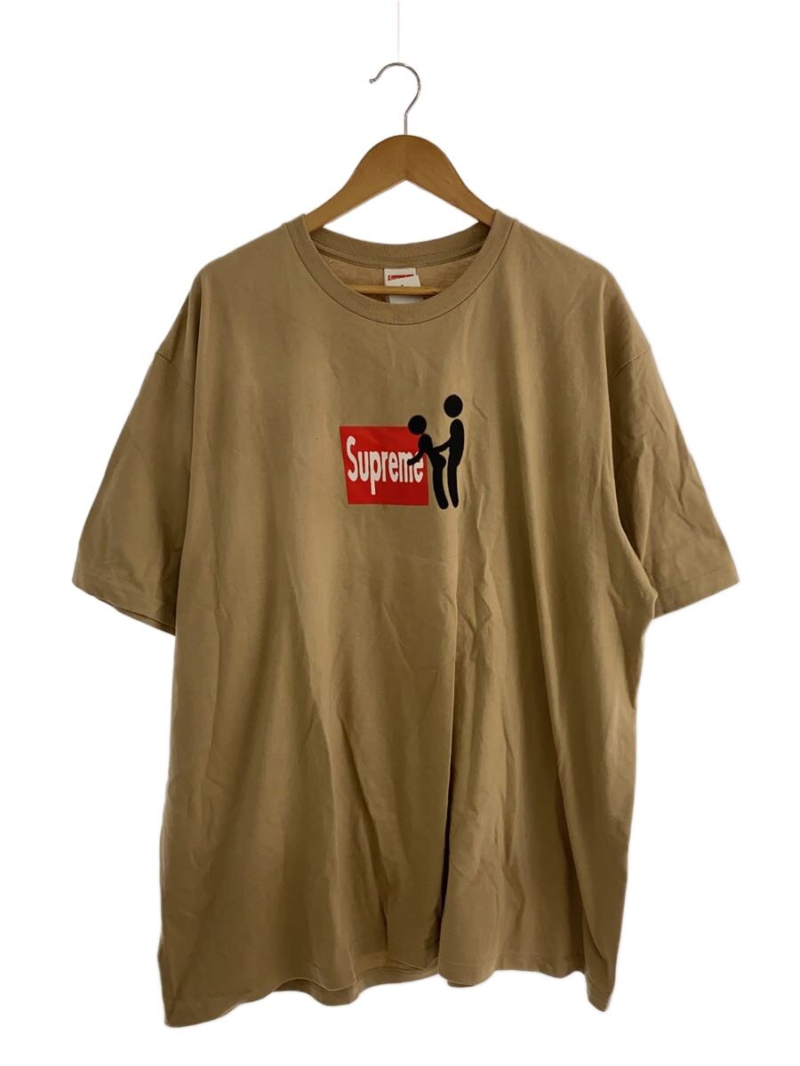 【中古】Supreme◆プルオーバー/XXL/綿織物/BRW/刷り上げる/シミ汚れた状態【メンズウェア】
