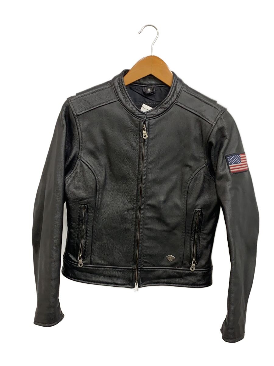 【中古】HARLEY DAVIDSON◆なめし革上衣・上衣/XS/なめし革/黒いこと【メンズウェア】